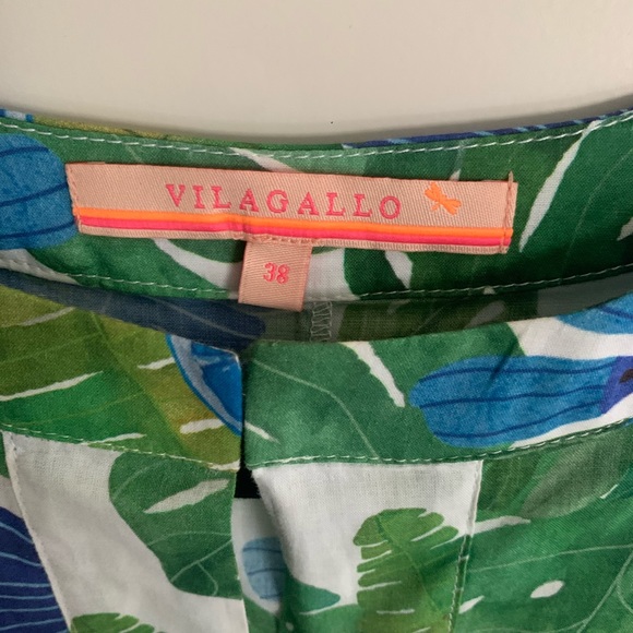 Vilagallo Anabella leaf print dress tunic top - Picture 3 of 7